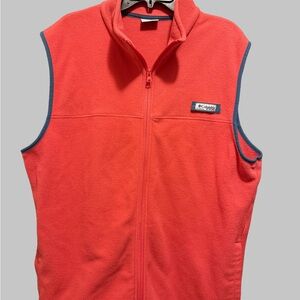PFG Columbia Bright Coral Fleece Vest